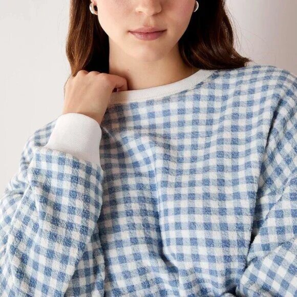 Fleece underside terry lounge cozy sweater 100% organic cotton - Picture 3 of 3